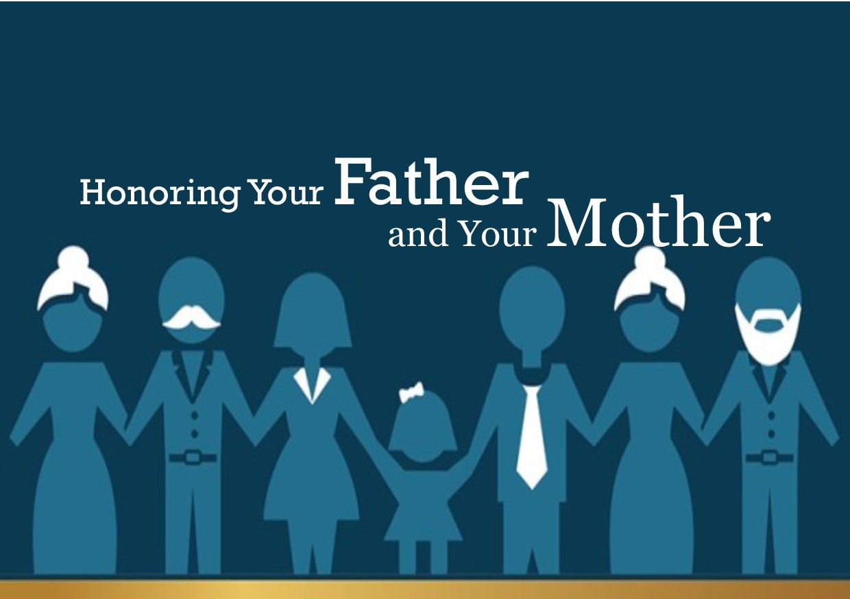Honor your father and mother.. Not all of us will parents but