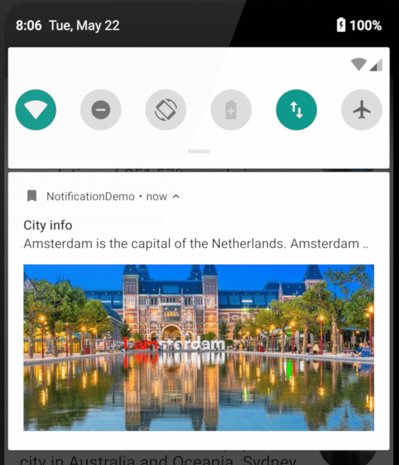 React Native Firebase Custom Notification with Image by
