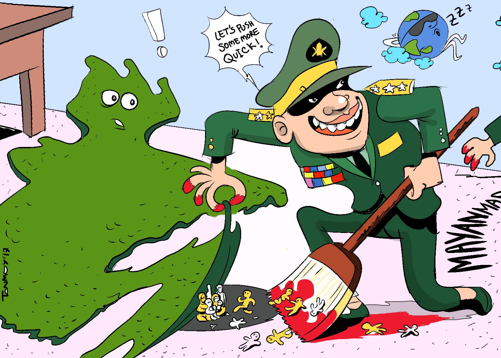 Myanmar People Cartoon / á ˆ Myanmar Map Cartoon Stock