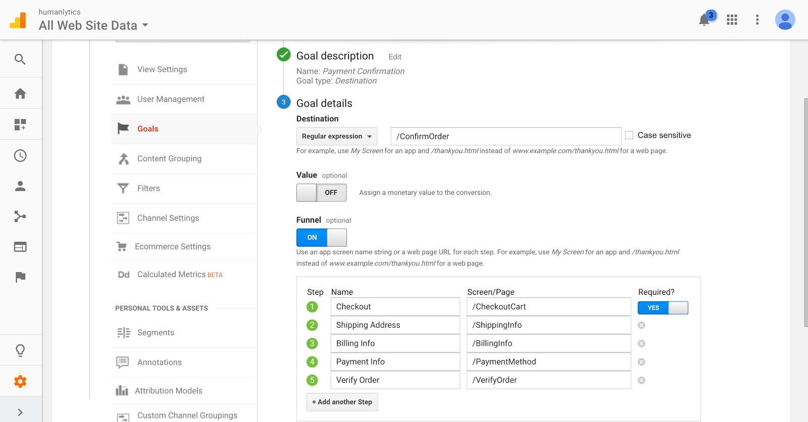 How to Set Up Goal Funnel Visualization Reports on Google Analytics