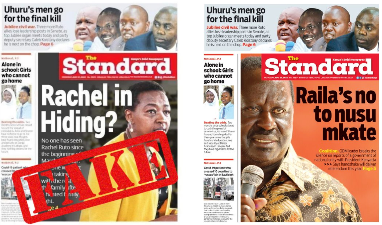 How to recognize a fake newspaper front page on social media by