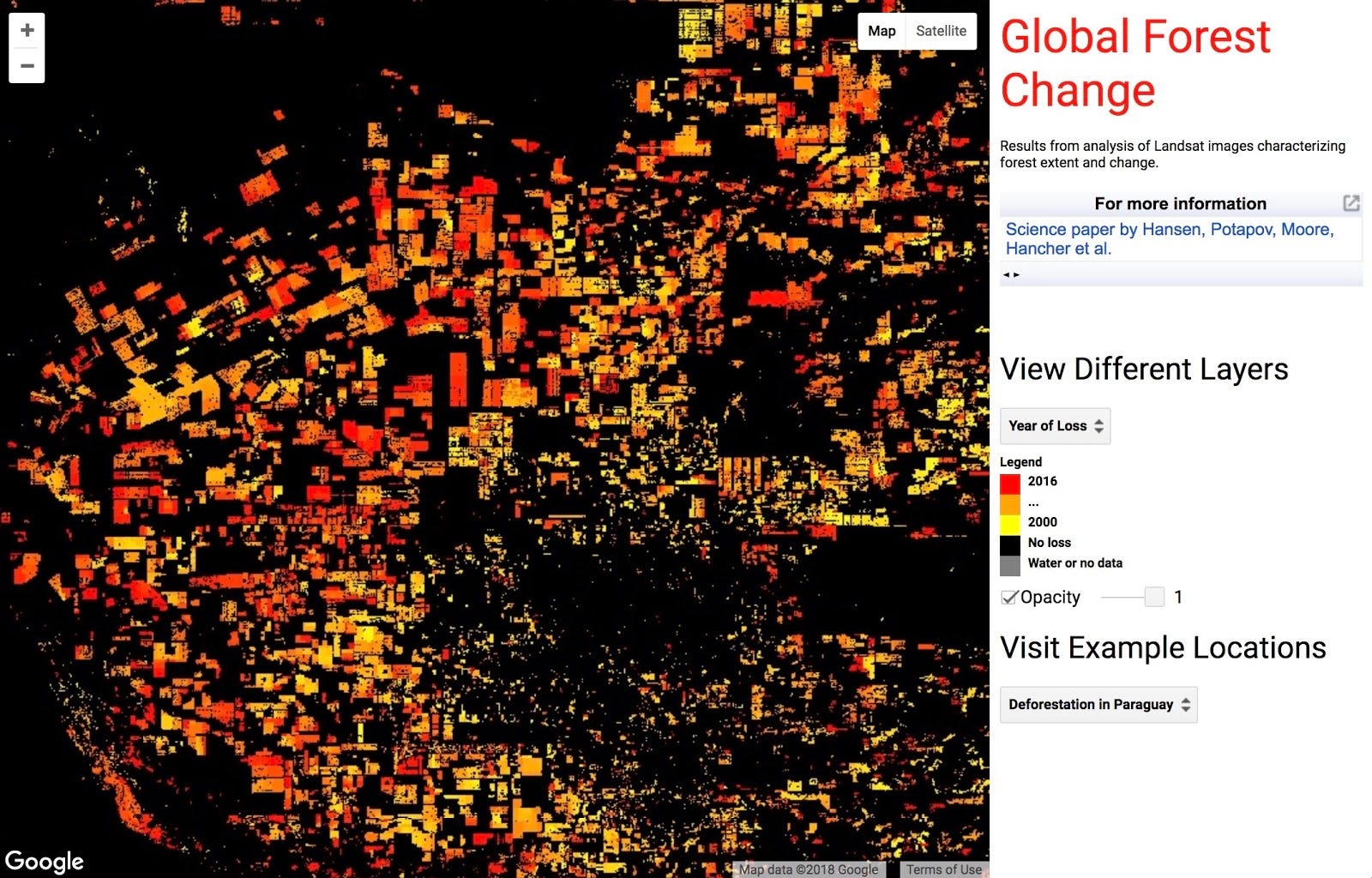 Share your analyses using Earth Engine Apps Google Earth and Earth