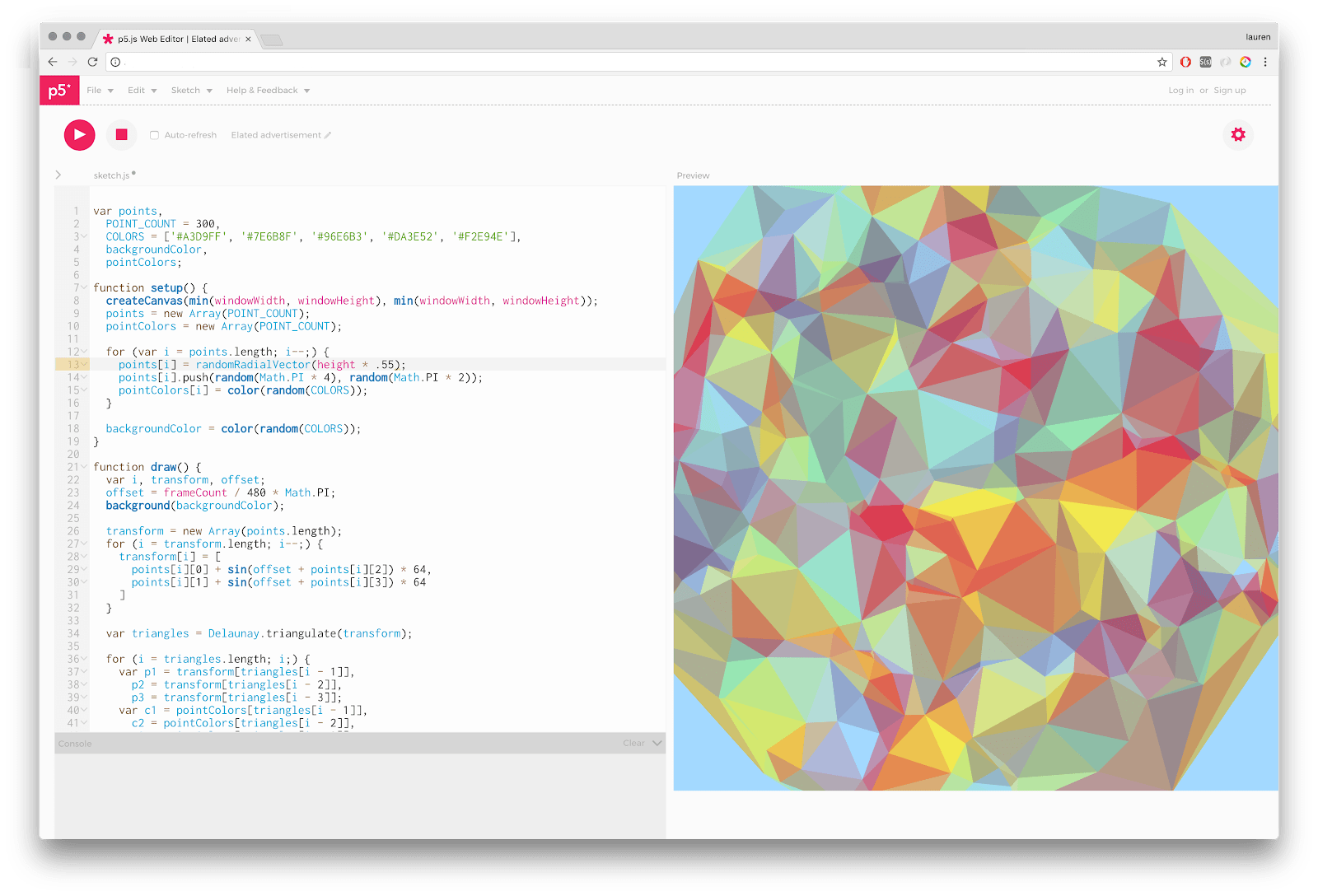 Creating art with open source. A spotlight on p5.js, a 2018 Global