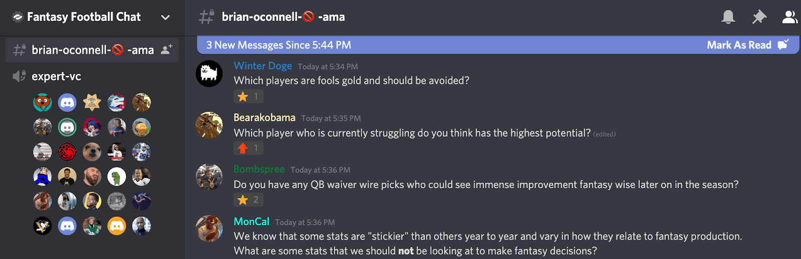Community Spotlight Fantasy Football Chat by Cody Sanchez Discord Blog
