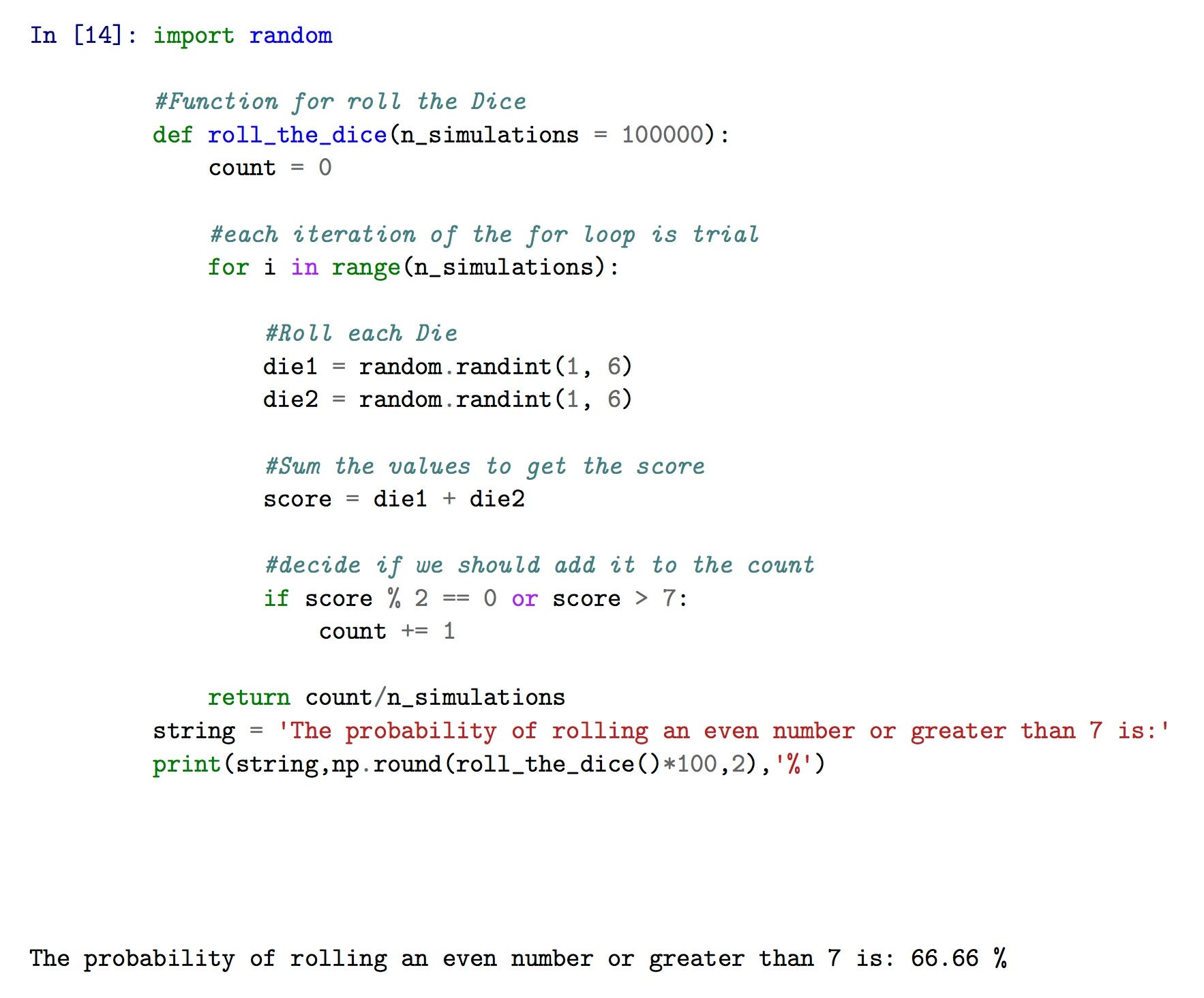 Simulating probability events in Python by Elliott Saslow Future