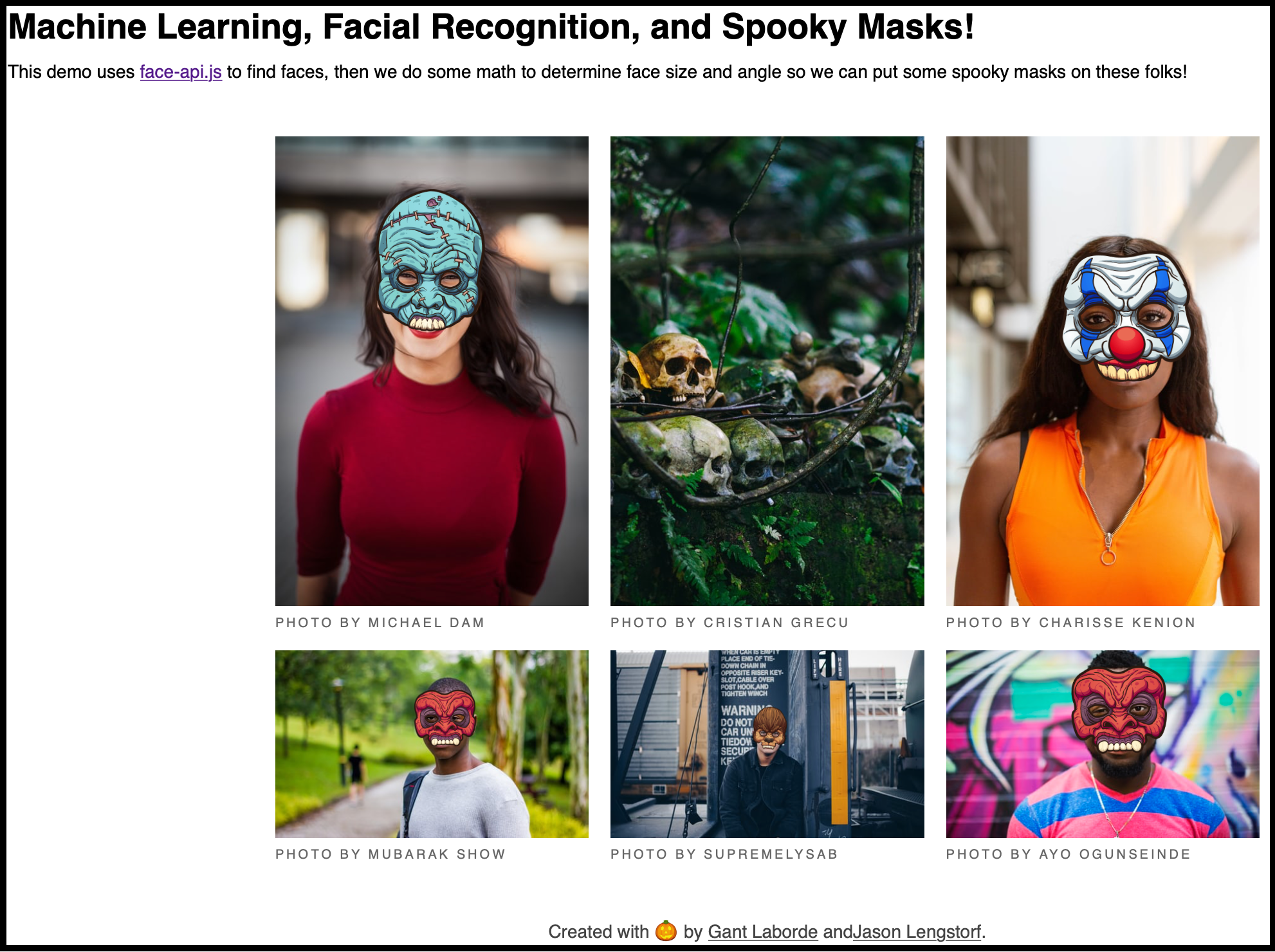 Automatically add a mask to a profile photo. A faceapi.js tutorial
