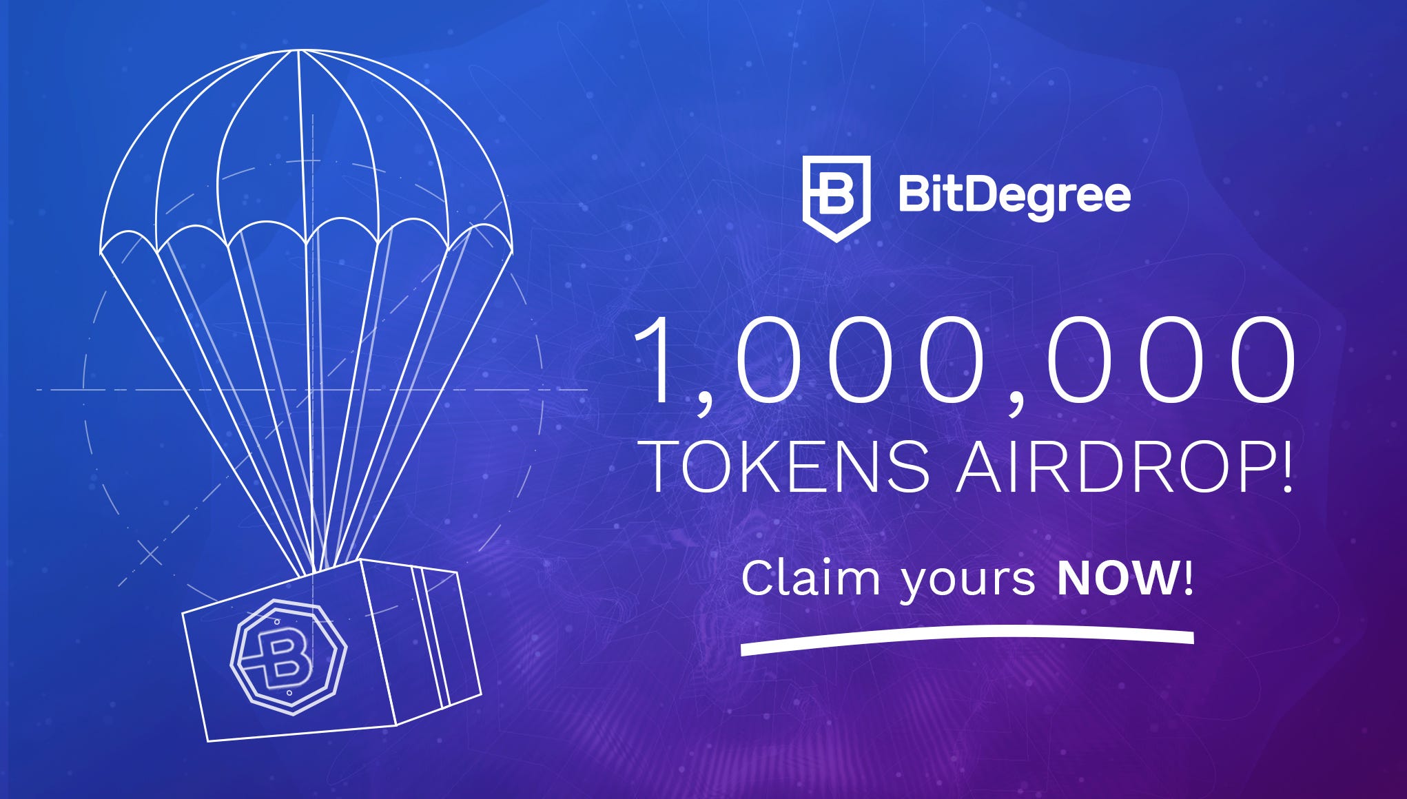 We’ve started a massive public airdrop with ONE MILLION BitDegree