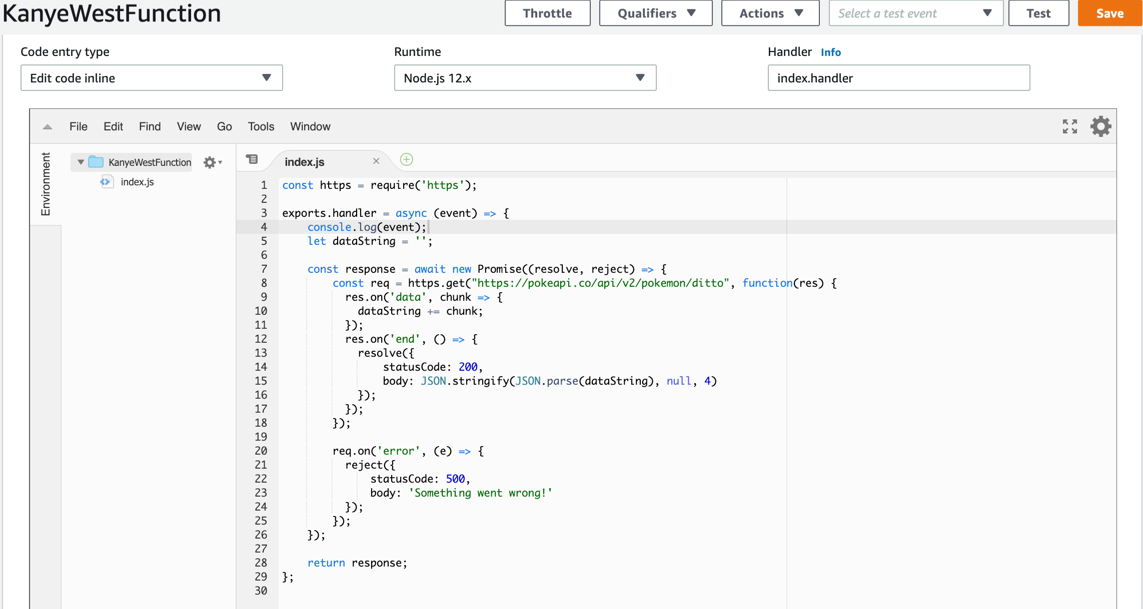 Making External HTTPS Requests Using AWS Lambda and Node.js
