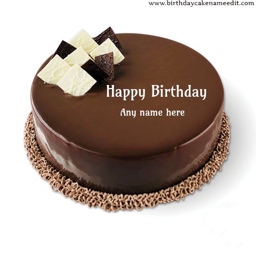 happy birthday chocolate cake with name edit Birthdaycakenameedit