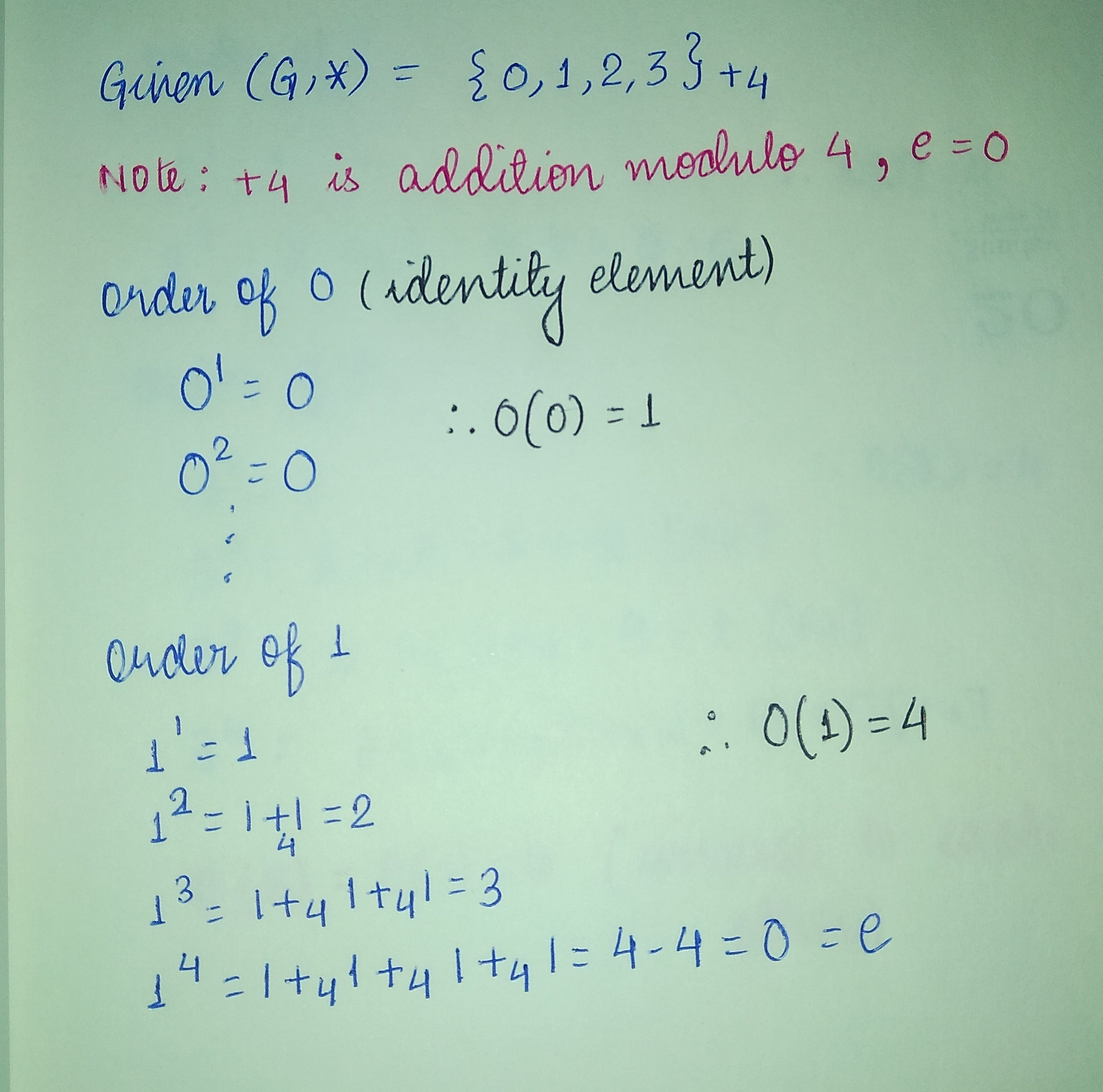 Group Theory — Order of an Element in the group, generator and Cyclic