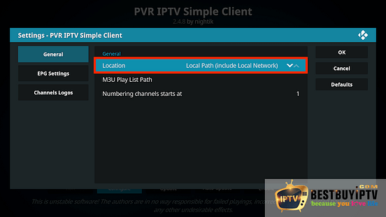 User guide for IPTV with Kodi — PVR IPTV simple client by IPTV
