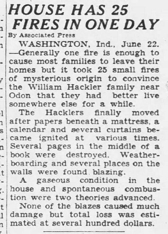 The 28 fires of Odon. One day in 1940, William and Minnie… by Dale M