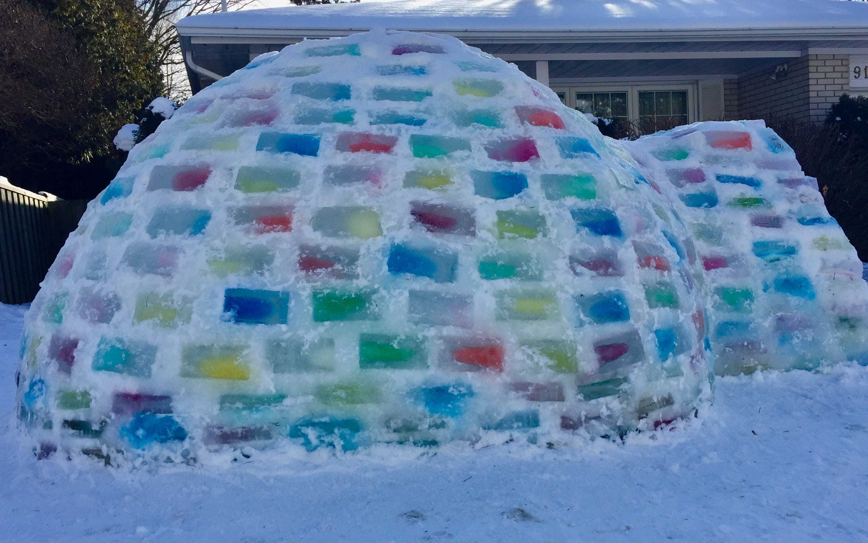 How to build a rainbow igloo. I’ve always wanted to turn our front
