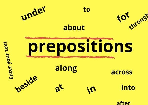 Prepositions. Preposition Basics | By Pari Sharma | Medium