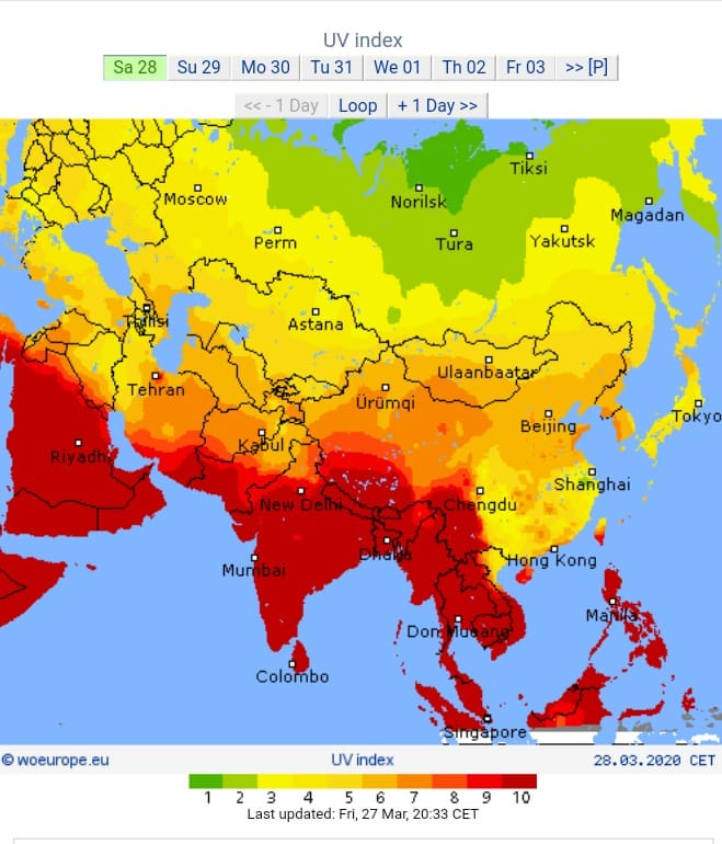 Uv Index World Map