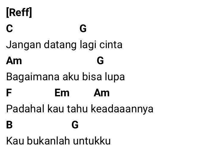 Husmanss Chord Lagu Pura Pura Lupa C