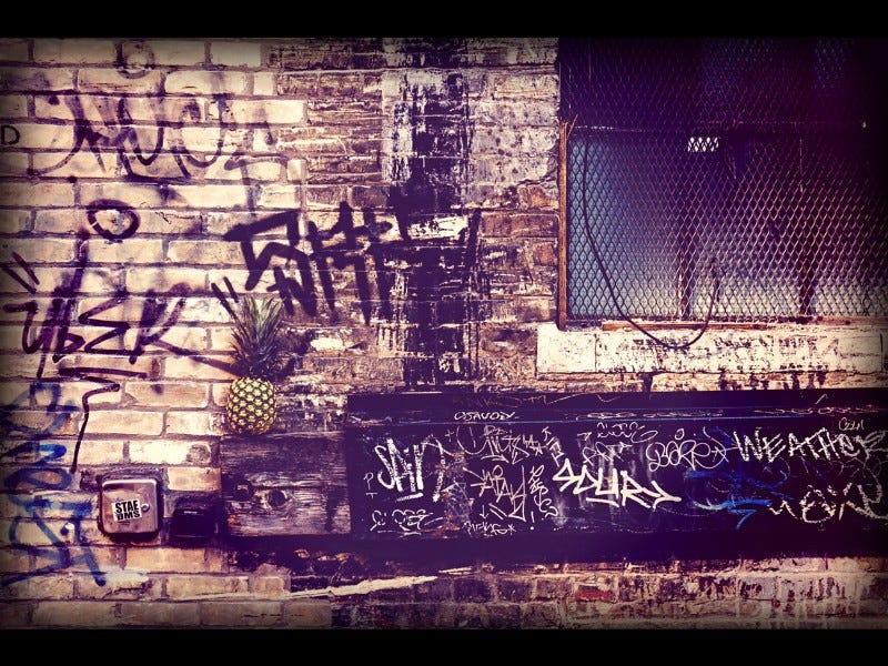 The Wall. Flecks of paint covered her face, a… by Adrienne Bosch Medium