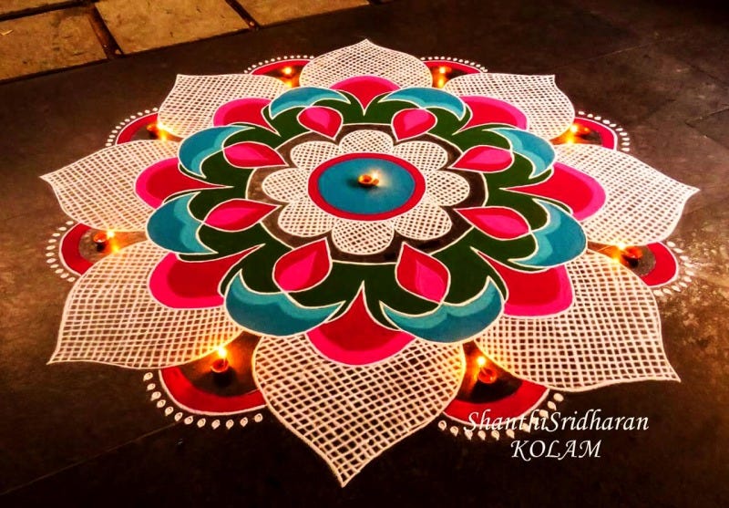 Fond Of Colors? Here Are Latest Rangoli Designs For You!! by Sachin