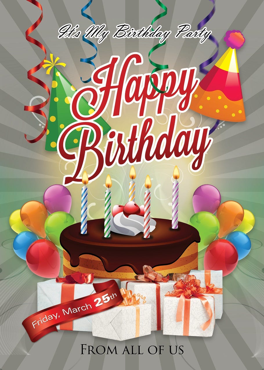 Happy Birthday Flyer Design. Here is preview of a Free Happy… by