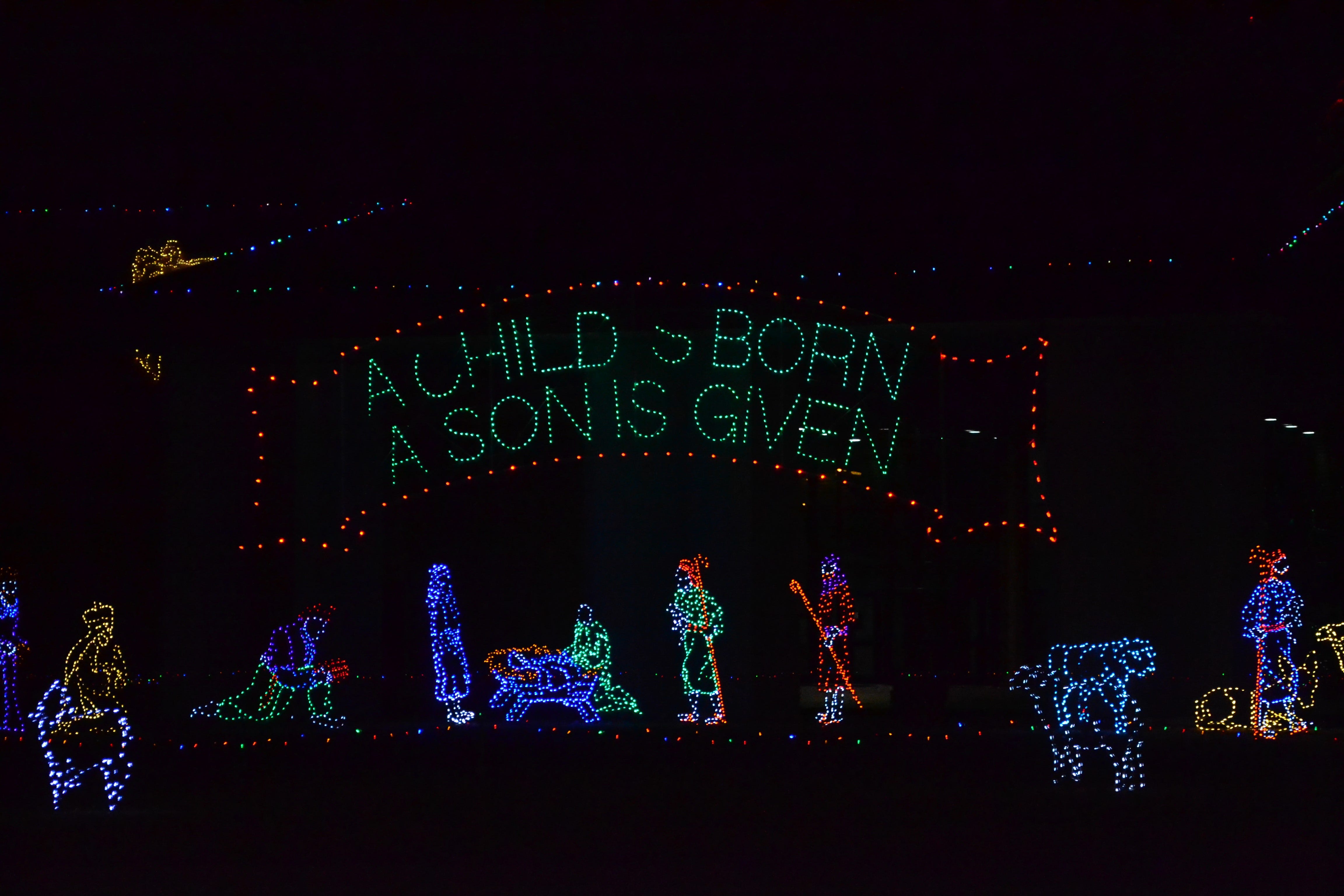 Christmas lights in Oklahoma. Lights take up two or three city blocks