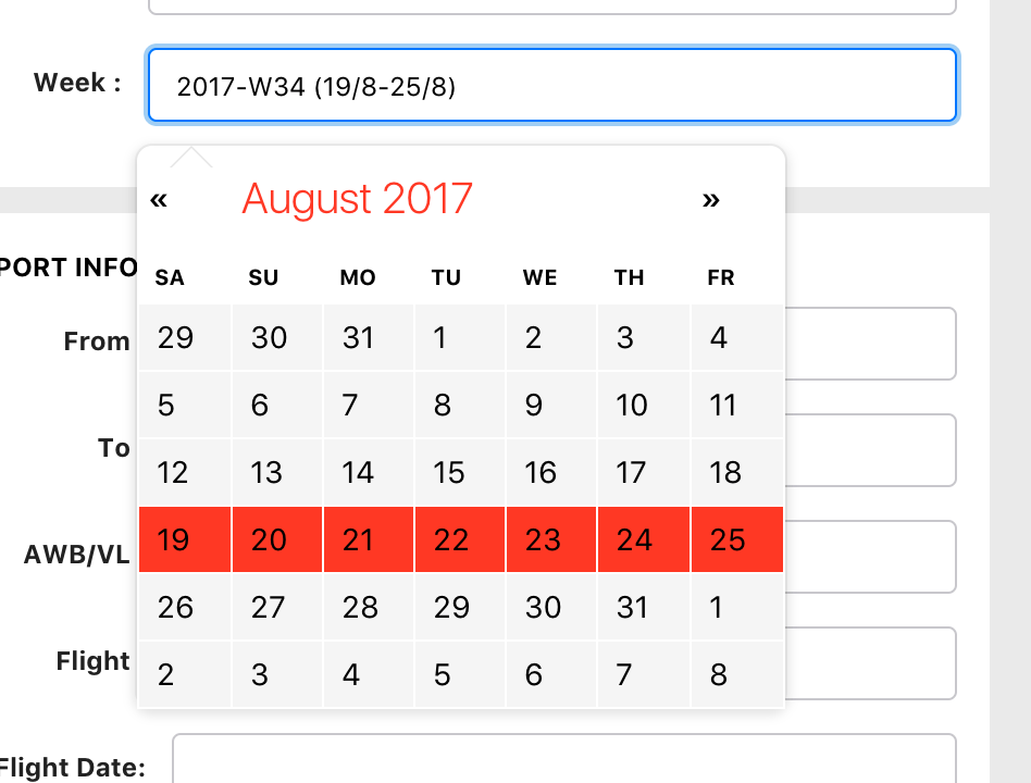 The datepicker link added with bootstrap and jquery link on the web creator page. A quick week picker with bootstrap - An Vo - Medium