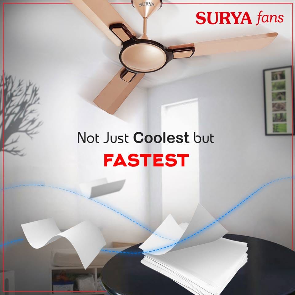 Best Range of Designer Ceiling Fans Surya Roshni India by Pradeep