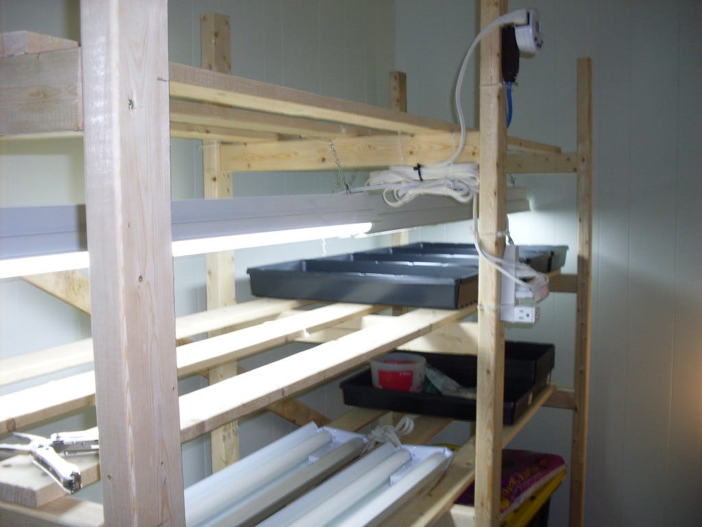 DIY Microgreens Rack — First Photos by New Farmer, QC new farmer