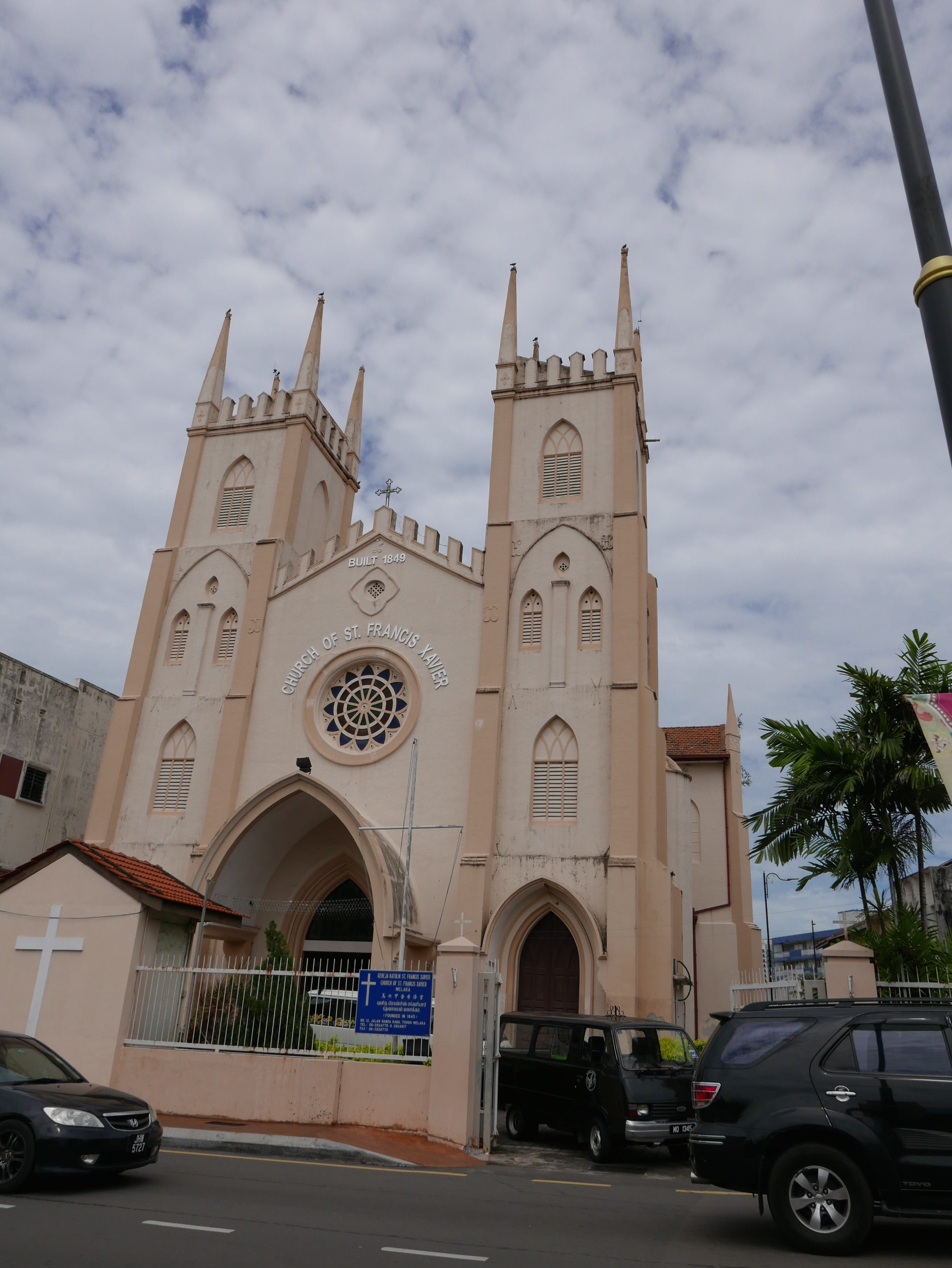Malaysia — Malacca — Church of St Francis Xavier’s, and Little India