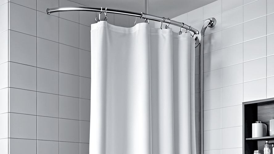Curved Tension Shower Rods by Skye Merritt Medium
