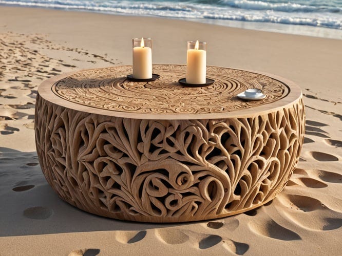 Beach Round Coffee Tables by Mr. Jim Simmons Jun, 2024 Medium