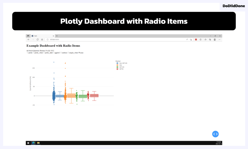 การติดตั้งและการใช้งาน Plotly Dash ในเบื้องต้น by DoDiidDone