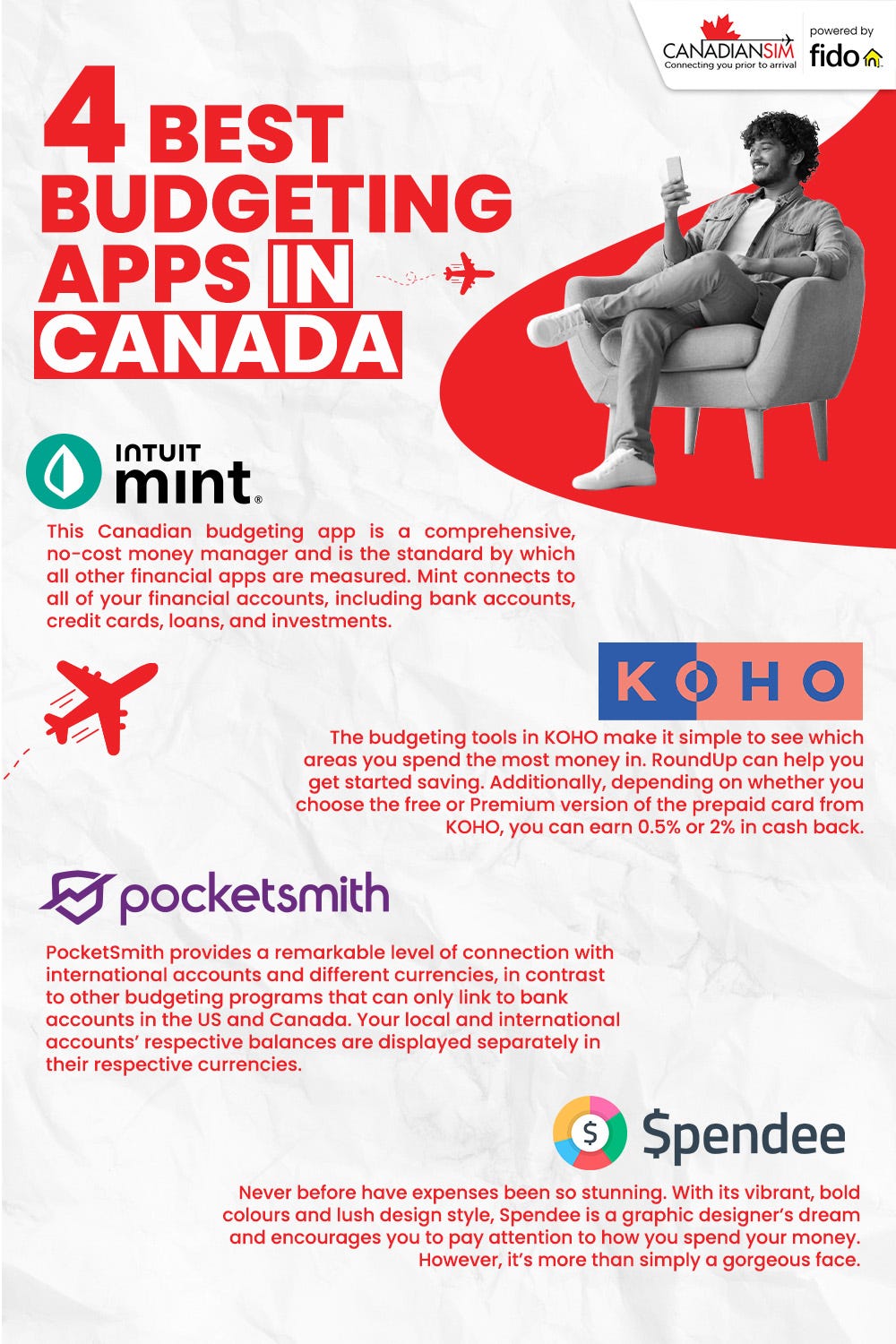 Top 4 Best Budgeting Apps in Canada by CanadianSIM Sim card for