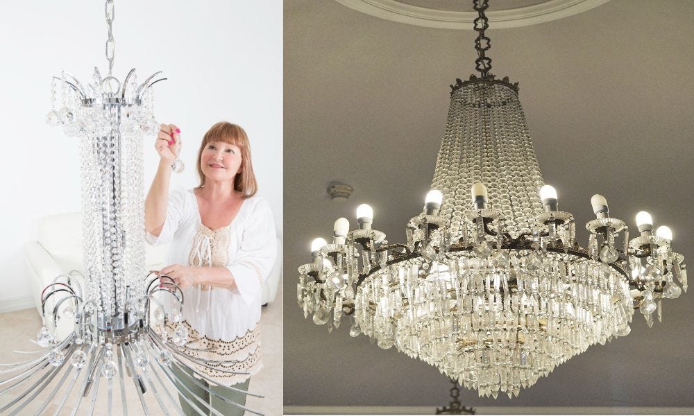Easy Way to Clean Crystal Chandelier with Vinegar by Creativeehomewp