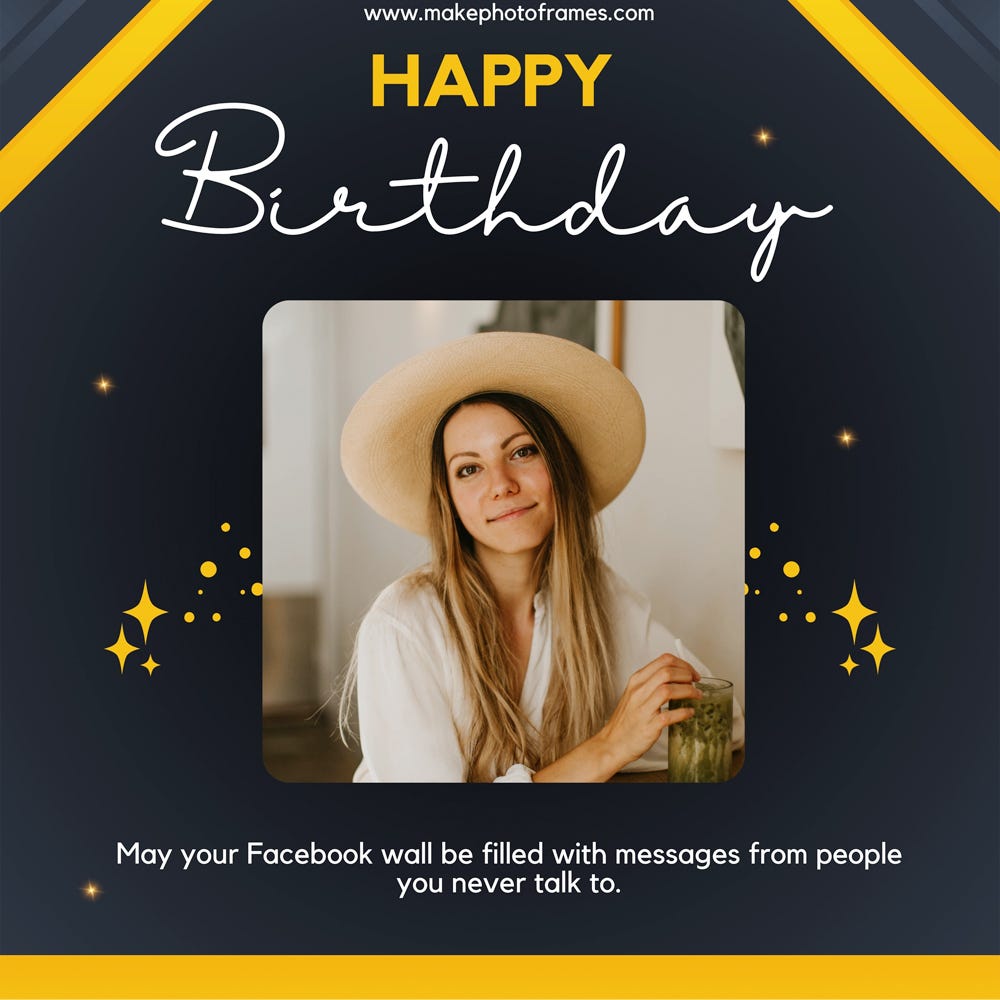 create birthday frame with custom photo frame editing online