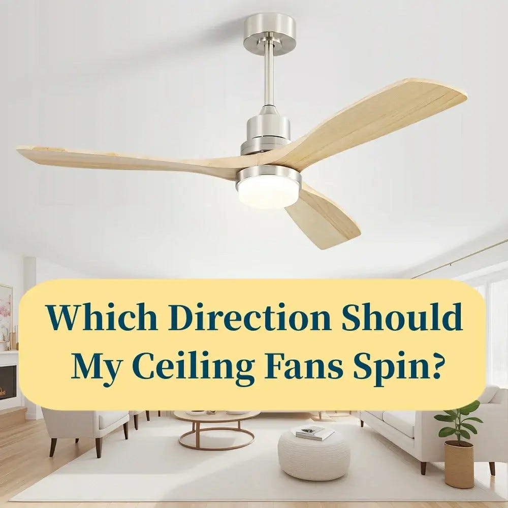 Summer/Winter Ceiling Fans — Adjust ceiling fan rotation direction according to the season by