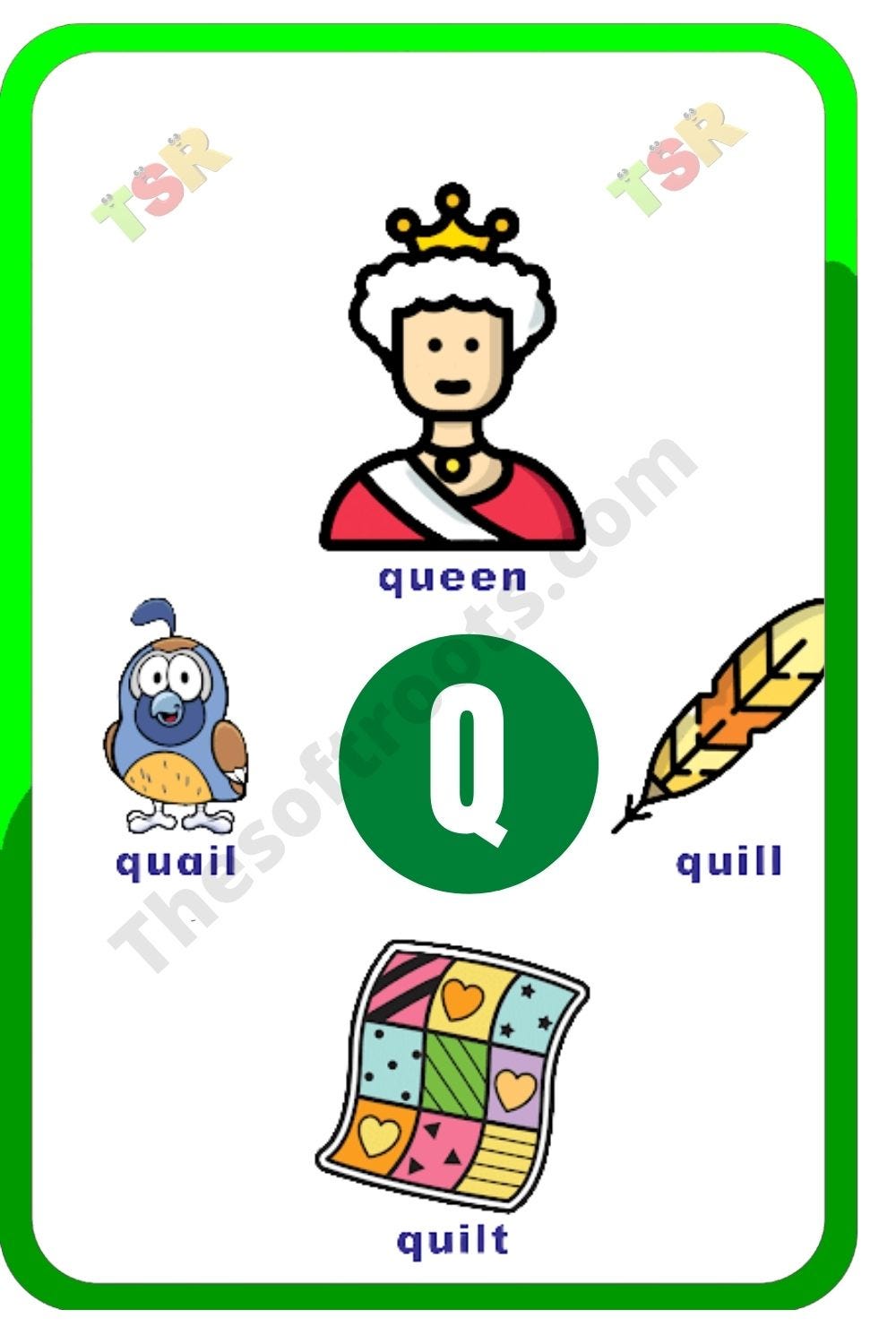 Easy words that start with q for kids Kids Learning ideas by kids