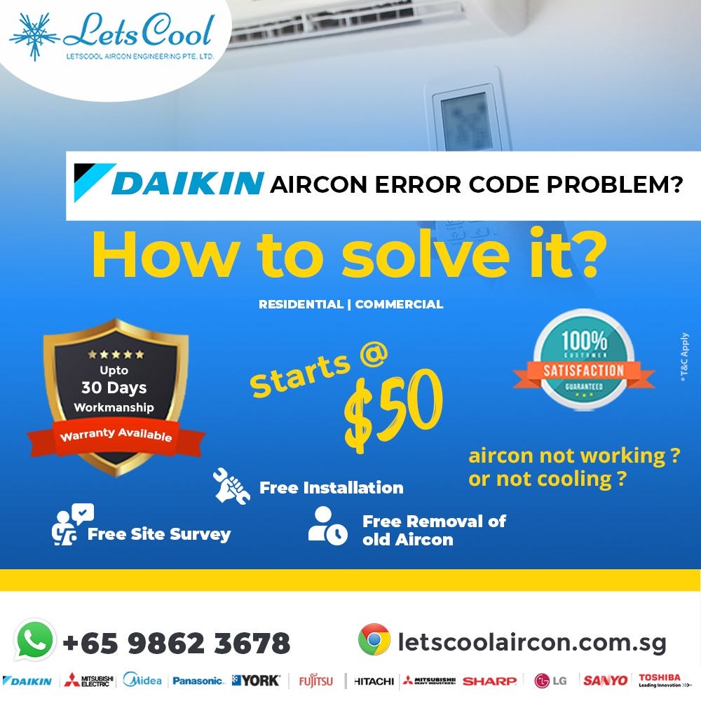 Daikin aircon error code problem? How to solve it? by Bahesip Jun