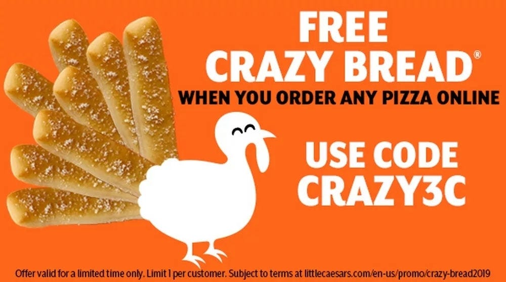 Use your Little Caesars Free Delivery Code today and get your pizza