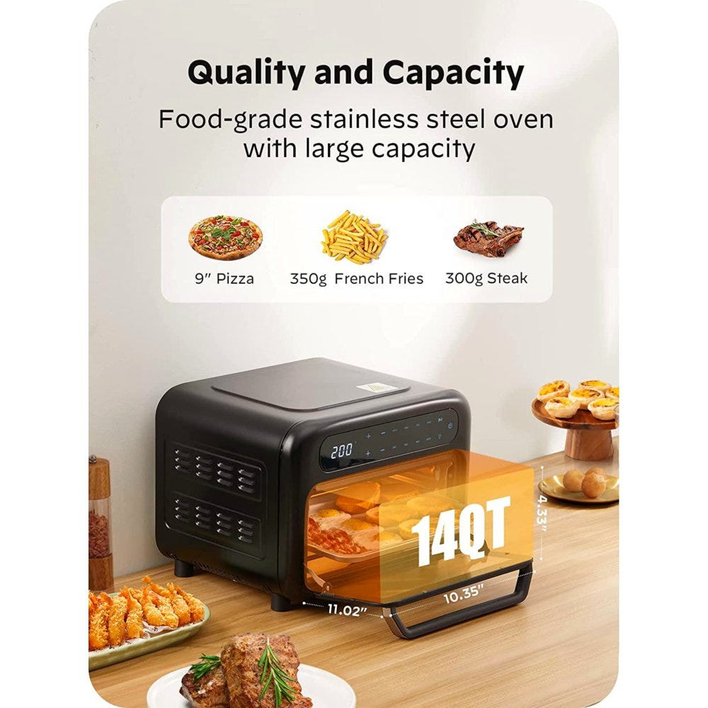 A Versatile Kitchen Companion 2in1 Smart Air Fryer Toaster Oven