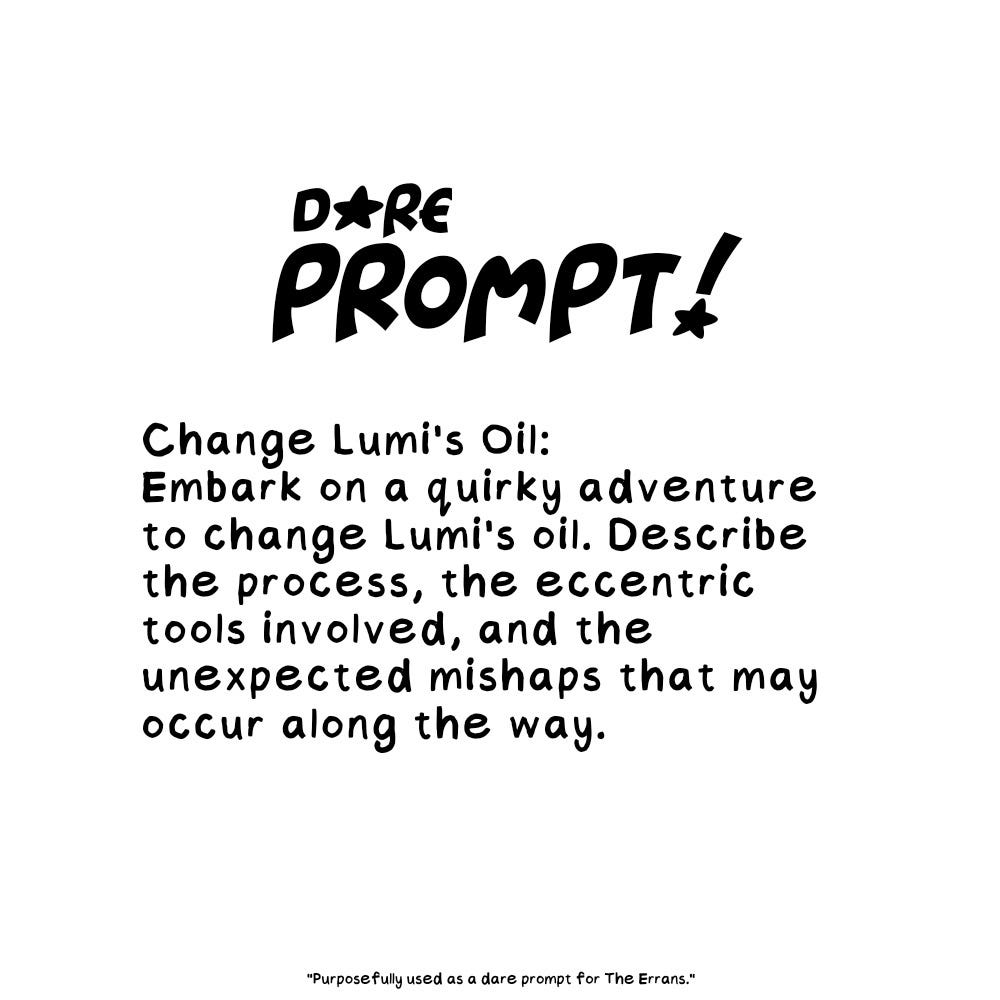 HariHari Mengganti Oli Lumi. Disclaimer, kejadian ini terjadi… by LU