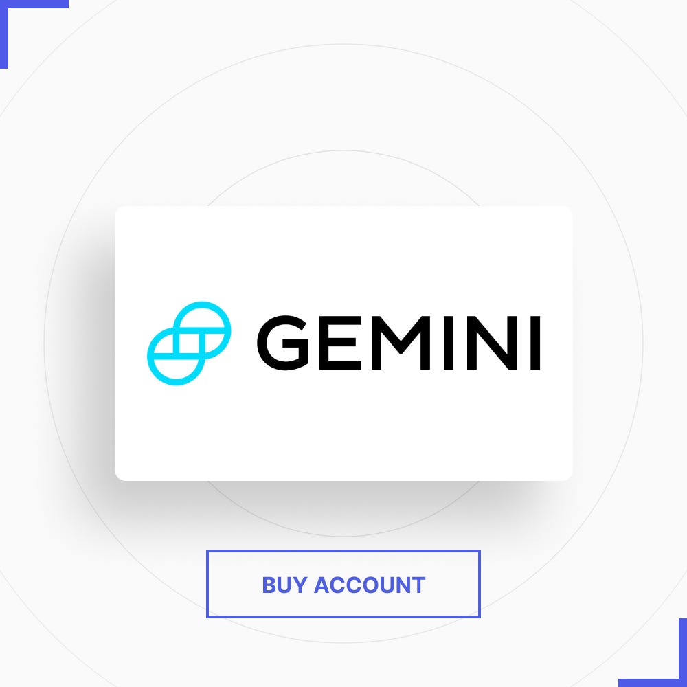 Buy Gemini Verified Account. Medium