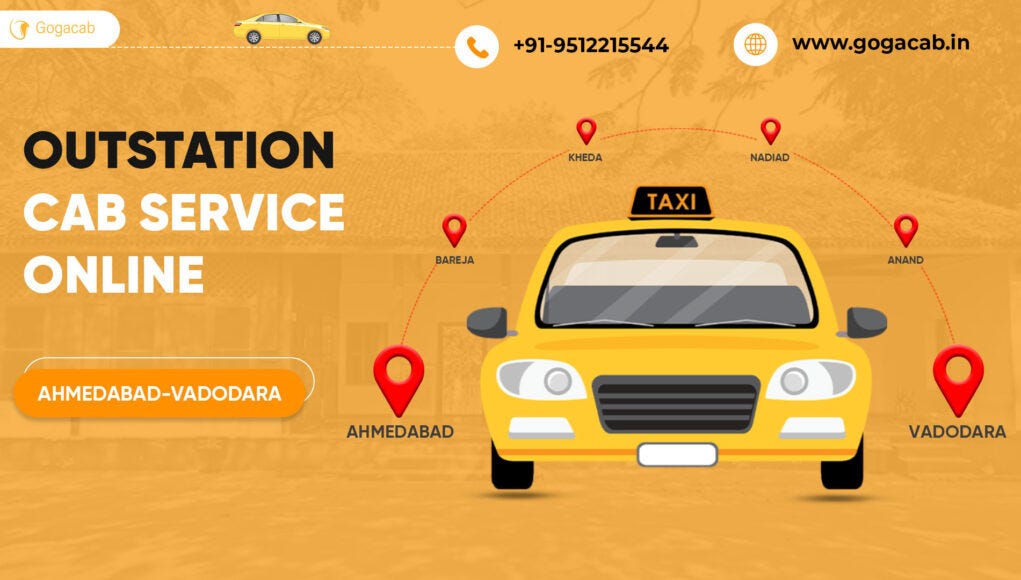 Ahmedabad to Vadodara Taxi Service Gogacab Medium