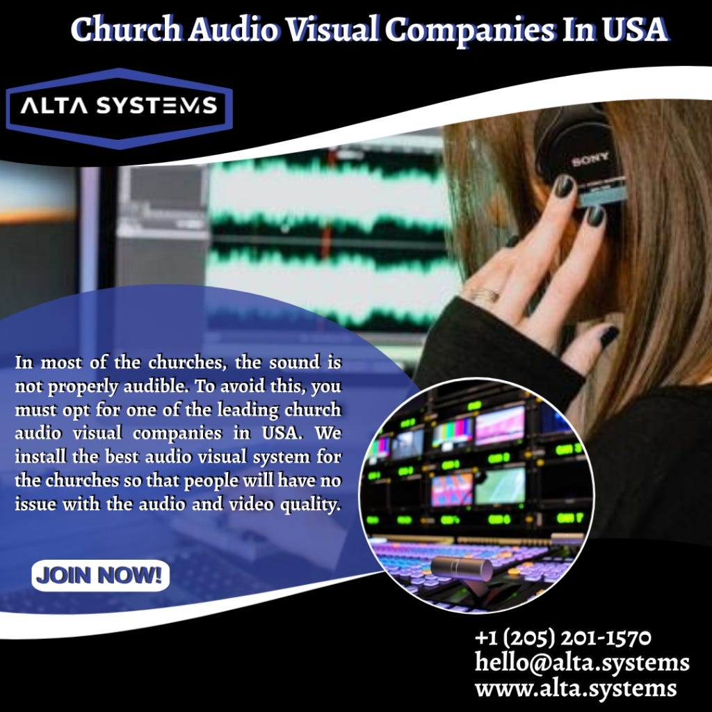 Church Audio Visual Companies Usa Installs The Most Advanced Av System