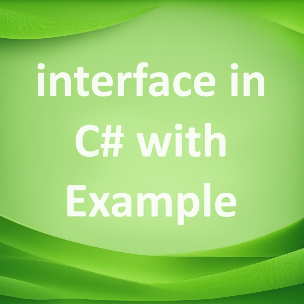 Interface in C with Example. Multiple inheritance is not supported