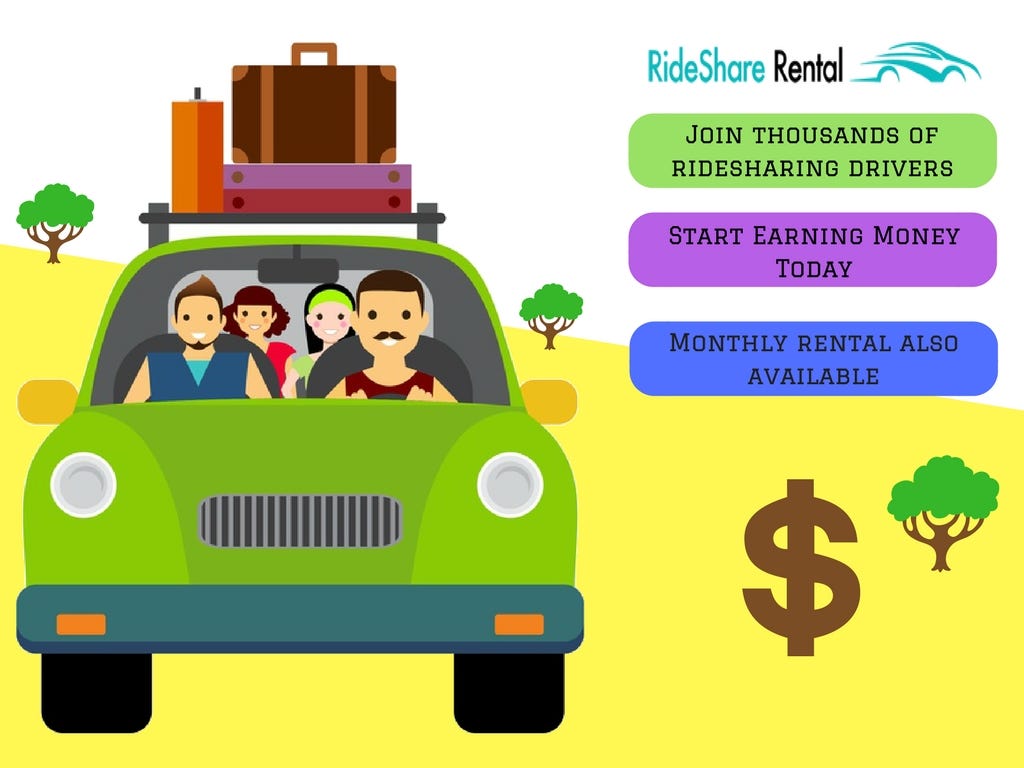 Rent a Car to Drive for Delivery Services by RideShare Rental Medium