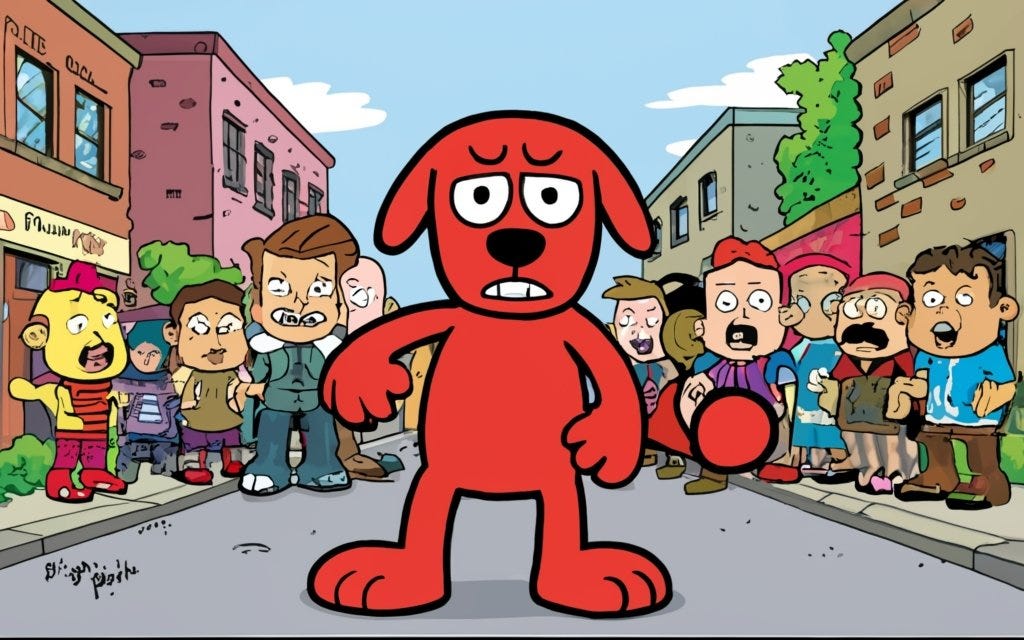 Dog Man The Scarlet Shedder — A Review for the Young (and Young at