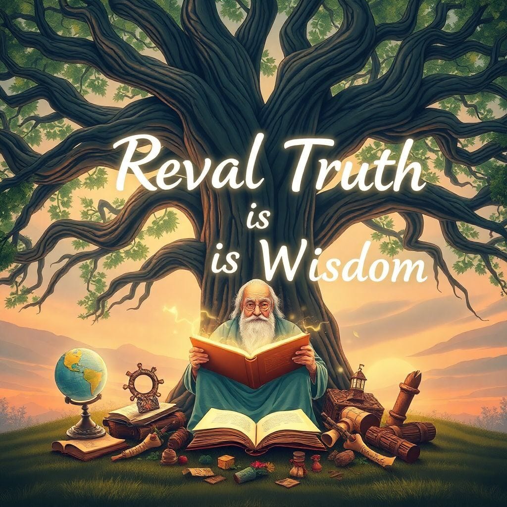 Thee “Reveal Truth is Wisdom”. The phrase “Reveal Truth is Wisdom