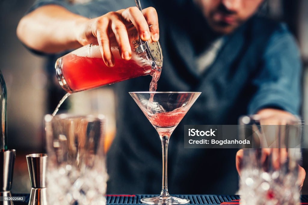 Top Ten most ordered bar drinks. 1.Martini by Andrew Prasit Dec