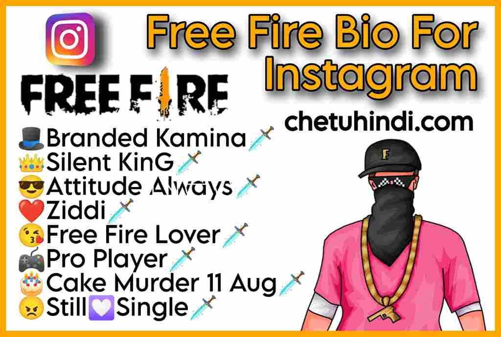 Latest Free Fire Bio For Instagram ChetuHindi Medium