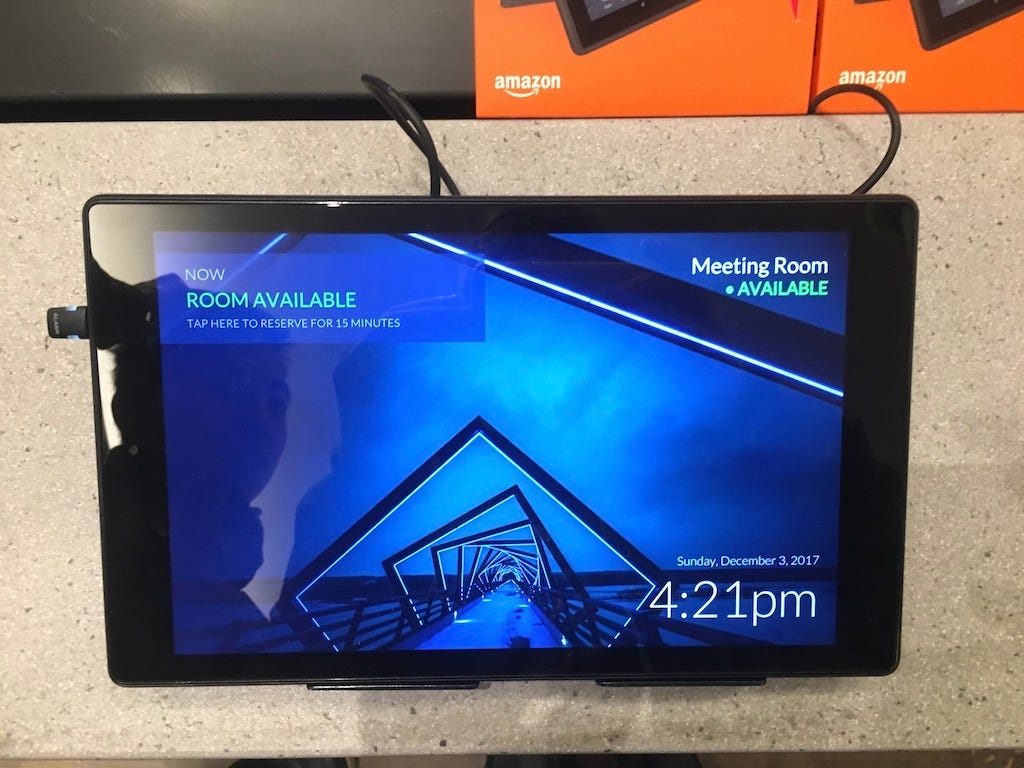 How to use the Amazon Fire Tablet as a Meeting Room Display